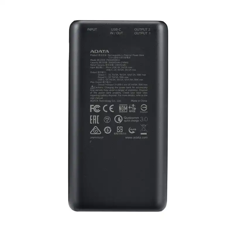 پاوربانک ای دیتا مدل P20000QCD 20000 - پاورباند